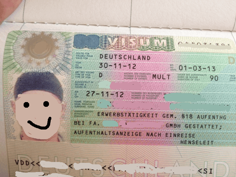 D-Visum or entry visa for Germany